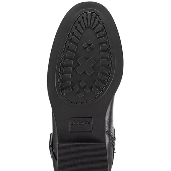 Style & Co Margoo Riding Boots Black Regular Calf 6M Block Heel MSRP $59 - Picture 3 of 7